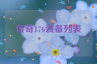 传奇176装备列表