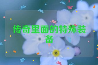 传奇里面的特殊装备