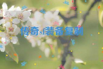 传奇sf装备复制