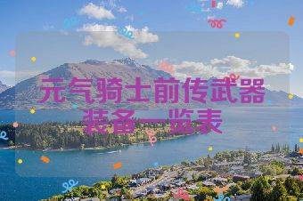 元气骑士前传武器装备一览表