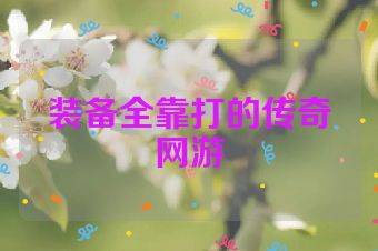 装备全靠打的传奇网游