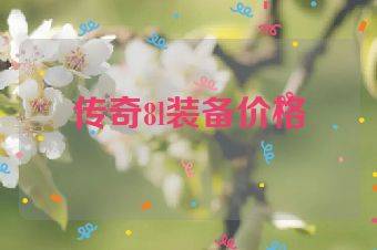 传奇8l装备价格