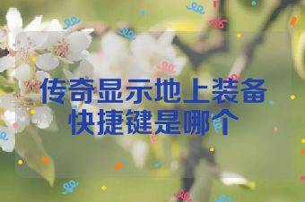 传奇显示地上装备快捷键是哪个