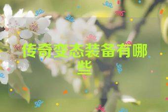 传奇变态装备有哪些
