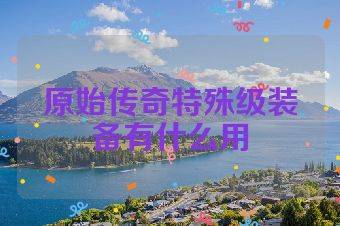 原始传奇特殊级装备有什么用