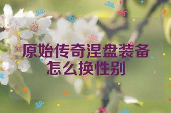 原始传奇涅盘装备怎么换性别