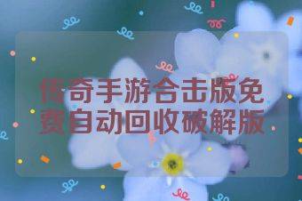 传奇手游合击版免费自动回收破解版