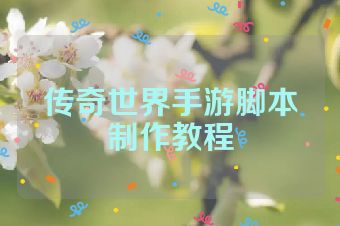传奇世界手游脚本制作教程