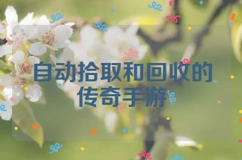 自动拾取和回收的传奇手游
