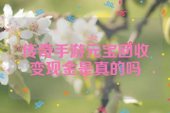 传奇手游元宝回收变现金是真的吗
