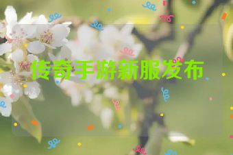 传奇手游新服发布